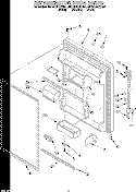 REFRIGERATOR DOOR Diagram and Parts List for 8ET21DKXDG01  Whirlpool Refrigerator