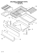 DRAWER & BROILER PARTS Diagram and Parts List for GS445LEMS0  Whirlpool Range