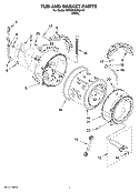 TUB AND BASKET PARTS Diagram and Parts List for WFW9200SQA10  Whirlpool Washer