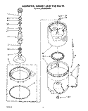 AGITATOR, BASKET AND TUB Diagram and Parts List for KAWE860WAL3  KitchenAid Washer