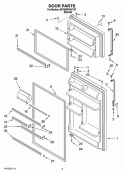 DOOR PARTS Diagram and Parts List for 8ET8WPKXKT07  Whirlpool Refrigerator