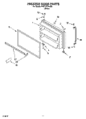 FREEZER DOOR PARTS, OPTIONAL PARTS Diagram and Parts List for 5VET1DTKLQ02  Whirlpool Refrigerator