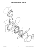 WASHER DOOR PARTS Diagram and Parts List for CET8000AQ1  Whirlpool Washer Dryer Combo