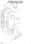 REFRIGERATOR LINER Diagram and Parts List for KSRP25QDWH02  KitchenAid Refrigerator