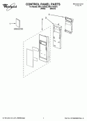 CONTROL PANEL PARTS Diagram and Parts List for MH1170XST5  Whirlpool Microwave