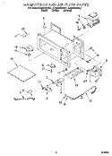 MAGNETRON AND AIR FLOW Diagram and Parts List for KHMS105BBL1  KitchenAid Microwave