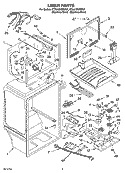 LINER PARTS Diagram and Parts List for KTRA19KRSS01  KitchenAid Refrigerator