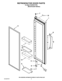 REFRIGERATOR DOOR PARTS Diagram and Parts List for KSF26C7XYY03  KitchenAid Refrigerator