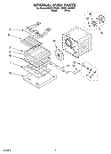 INTERNAL OVEN Diagram and Parts List for KEBC147KBL1  KitchenAid Range