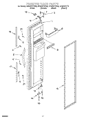FREEZER DOOR Diagram and Parts List for GD22DFXFB03  Whirlpool Refrigerator