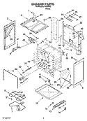 CHASSIS PARTS Diagram and Parts List for IRP33803  Inglis Range