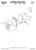 CONTROL PANEL PARTS Diagram and Parts List for MH2155XPT1  Whirlpool Microwave