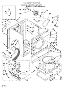 CABINET Diagram and Parts List for LGR5634EZ0  Whirlpool Dryer