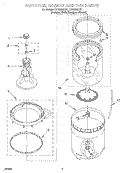 AGITATOR, BASKET AND TUB Diagram and Parts List for LBR5232EQ2  Whirlpool Washer
