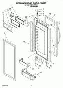REFRIGERATOR DOOR PARTS Diagram and Parts List for KBFC42FTS03  KitchenAid Refrigerator