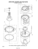 AGITATOR, BASKET AND TUB Diagram and Parts List for LA3400XMW1  Whirlpool Washer