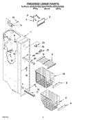 FREEZER LINER Diagram and Parts List for GD2SHGXKT02  Whirlpool Refrigerator