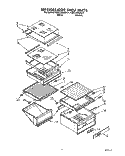 REFRIGERATOR SHELF Diagram and Parts List for KSRC25DAWH01  KitchenAid Refrigerator