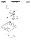 COOKTOP PARTS Diagram and Parts List for IKE32300  Inglis Range