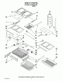 SHELF PARTS Diagram and Parts List for GX5FHDXVQ05  Whirlpool Refrigerator