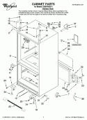 Part Location Diagram of 12827957 Whirlpool Tech Sheet