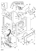 CABINET Diagram and Parts List for LGV4634JT0  Whirlpool Dryer