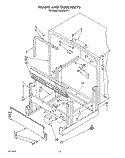 FRAME AND TANK Diagram and Parts List for KUDM220T1  KitchenAid Dishwasher