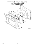 UPPER AND LOWER OVEN DOOR , LIT/OPTIONAL Diagram and Parts List for KEBI240SBL1  KitchenAid Wall Oven
