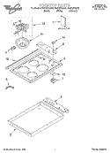 COOKTOP, LITERATURE Diagram and Parts List for RS675PXGQ6  Whirlpool Range