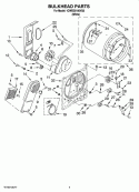 BULKHEAD PARTS, OPTIONAL PARTS (NOT INCLUDED) Diagram and Parts List for 1CWED5100VQ0  Whirlpool Dryer