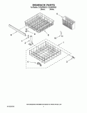 DISHRACK PARTS Diagram and Parts List for CUD4000WQ0  Crosley Dishwasher