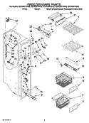 FREEZER LINER PARTS Diagram and Parts List for KSCS23FTMS02  KitchenAid Refrigerator