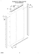 CABINET TRIM Diagram and Parts List for KSSS42QDX02  KitchenAid Refrigerator