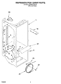 REFRIGERATOR LINER Diagram and Parts List for KSBP25FJSS00  KitchenAid Refrigerator