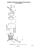 HEATER, PUMP AND LOWER SPRAY ARM Diagram and Parts List for GDU4050XPW4  Whirlpool Dishwasher