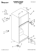 CABINET PARTS Diagram and Parts List for CTB1821VRW01  Whirlpool Refrigerator