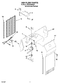 AIR FLOW PARTS Diagram and Parts List for KSCS25MSMS00  KitchenAid Refrigerator