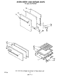 OVEN DOOR AND BROILER Diagram and Parts List for SF301BSKN0  Whirlpool Range