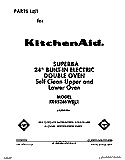 COVER Diagram and Parts List for KEBS246WBL2  KitchenAid Wall Oven