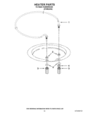 HEATER PARTS Diagram and Parts List for KUDE60HXSS4  KitchenAid Dishwasher