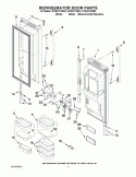 REFRIGERATOR DOOR PARTS Diagram and Parts List for KFIS27CXWH0  KitchenAid Refrigerator