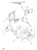 DISPENSER FRONT Diagram and Parts List for 4KSRS22QFA03  KitchenAid Refrigerator