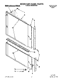 DOOR AND PANEL Diagram and Parts List for KUDJ230YAL0  KitchenAid Dishwasher