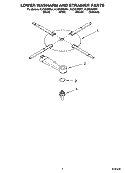 LOWER WASHARM AND STRAINER PARTS Diagram and Parts List for KUDI02IRBT1  KitchenAid Dishwasher