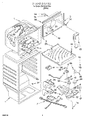 LINER Diagram and Parts List for ET18SCRFW04  Whirlpool Refrigerator