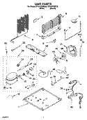 UNIT PARTS Diagram and Parts List for ET9AHTXMQ02  Whirlpool Refrigerator