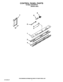 CONTROL PANEL PARTS Diagram and Parts List for KSSC42FTS15  KitchenAid Refrigerator