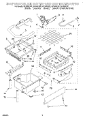 EVAPORATOR, ICE CUTTER GRID AND WATER Diagram and Parts List for GI1500XHB1  Whirlpool Ice Maker