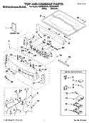 TOP AND CONSOLE PARTS Diagram and Parts List for KEHS02RMT1  KitchenAid Dryer