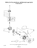 BRAKE, CLUTCH, GEARCASE, MOTOR AND PUMP Diagram and Parts List for 6LA5800XTF1  Whirlpool Washer